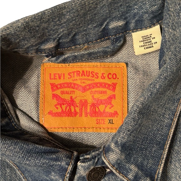 Levis Blue Denim Jean Jacket Size XL - Picture 4 of 4